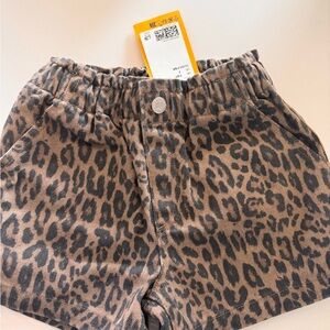 H&M Kids Leopard Print Shorts - Brown and Black